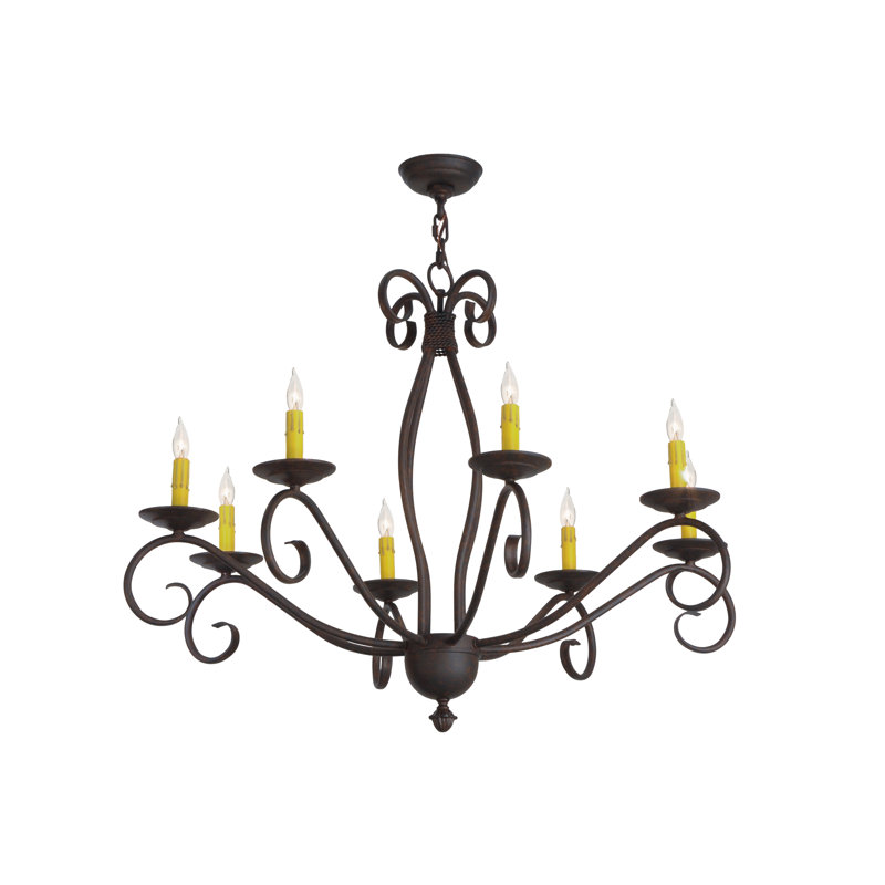 Lustre 8 lumières façon bougie Niels