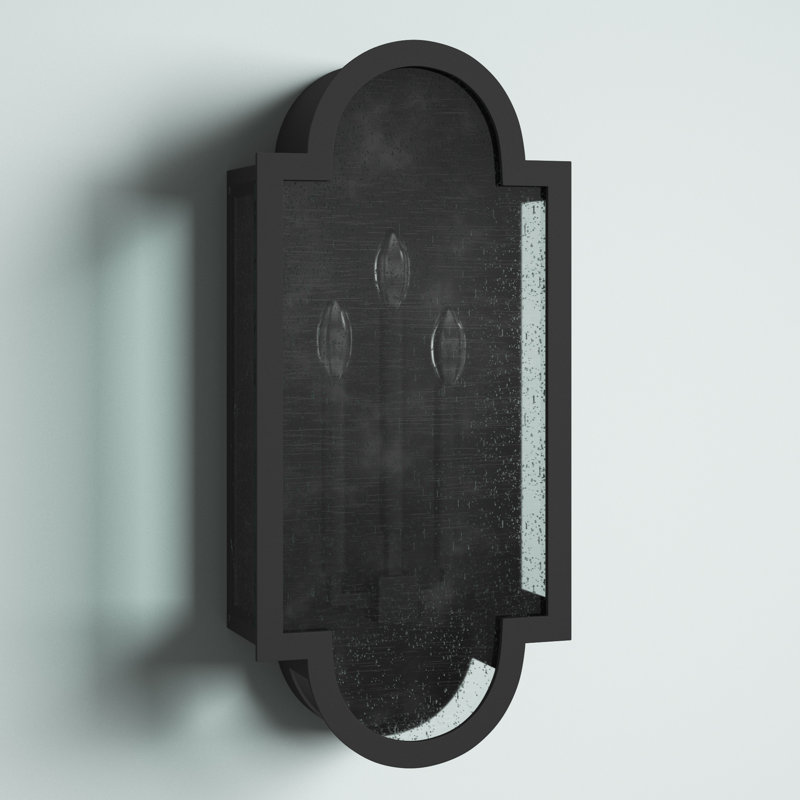Lanterne murale d'extérieur 3 lumières H 25 po Brevette, Noir