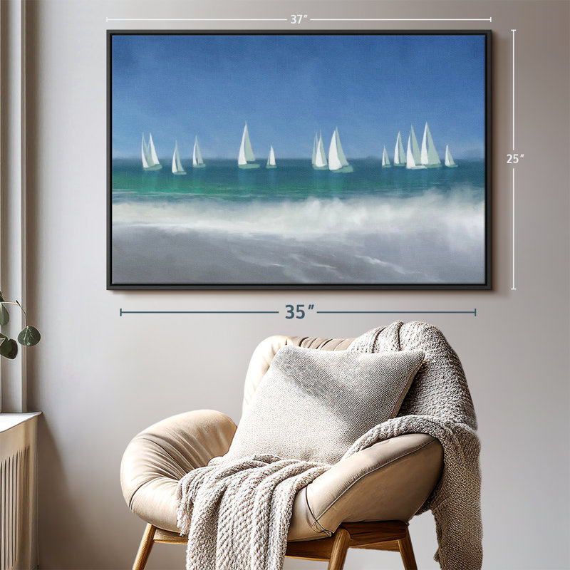 " Harbor Sailing ", 25" H x 37" W