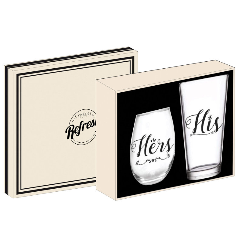 Ensemble de verres en verre assortis en verre 2 pièces Gelueck