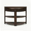Console demi-lune cannelée TREXM avec tiroir et 2 tablettes pour entrée, salon et couloir-784010643