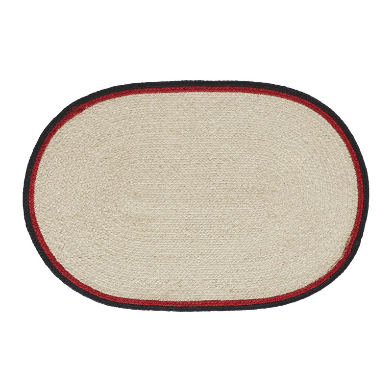  Napperon ovale en jute, 19 po x 13 po