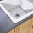 32 in. Fireclay Farmhouse Sink Undermount/Drop-in White Kitchen Sink Double Bowl Farm Sink with  Accessories