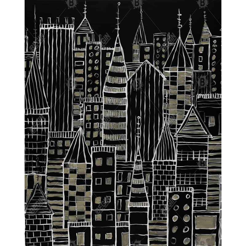«Illustrative Dark City» sur toile