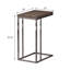 Table de bout extensible avec plateau gris vieilli, parfaite pour les espaces de vie modernes et classiques