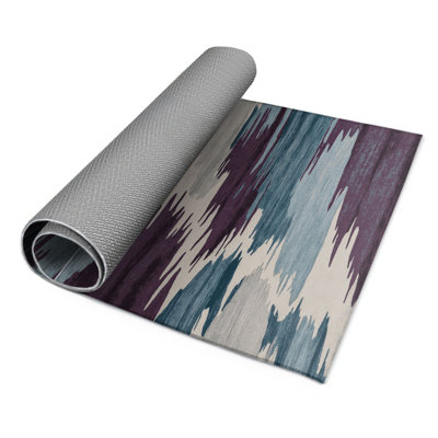 Watercolor Gray Indoor and Outdoor Area Rug