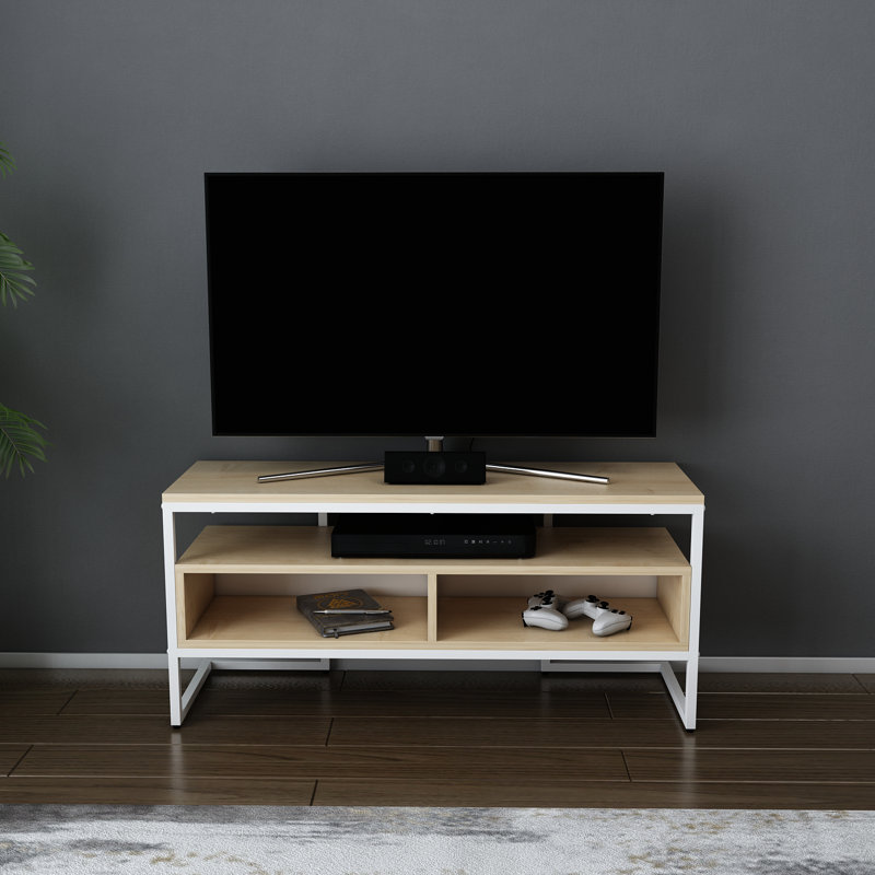 Bedelia TV Stand for TVs up to 48", White/Oak