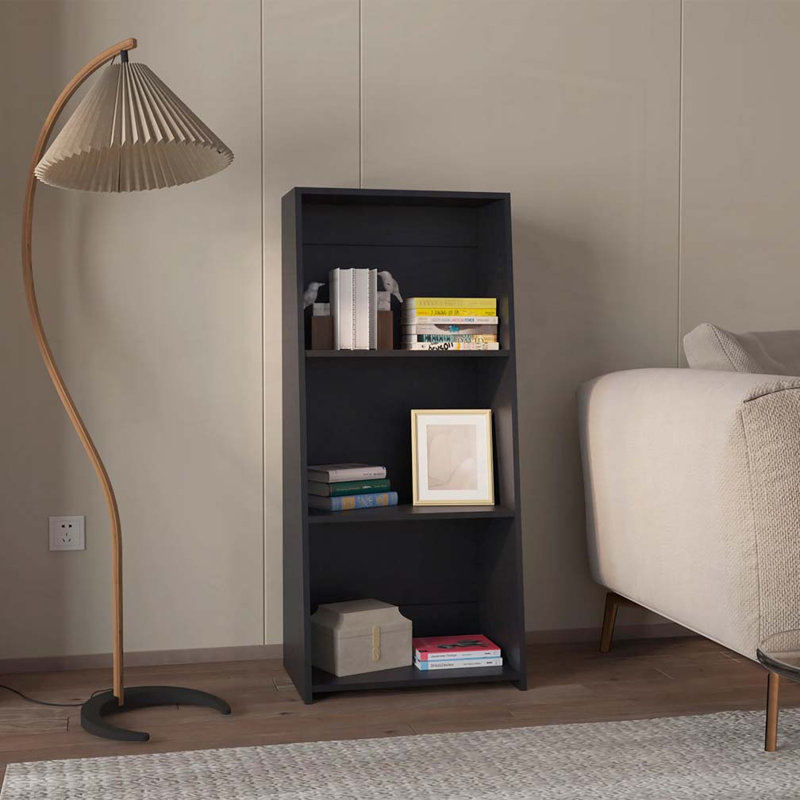Bibliothèque avec 3 tablettes, Noir