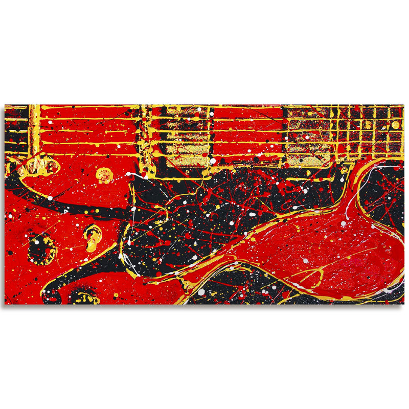 Studio Series - Guitare rouge - Toile tendue avec châssis - Collection Hamil