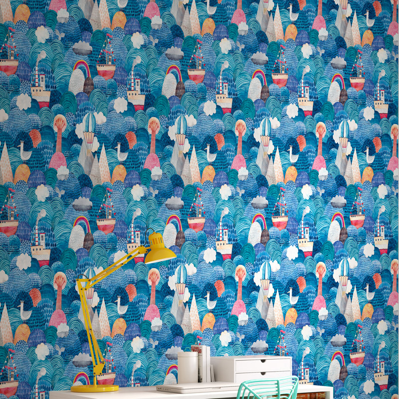Hoopla Walls Ships Ahoy! Ocean Mix 10m Wallpaper