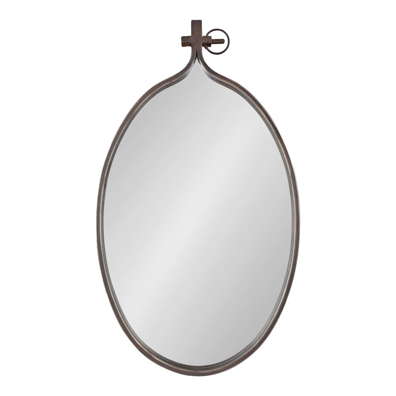 Ristaino Metal Flat Mirror, Bronze