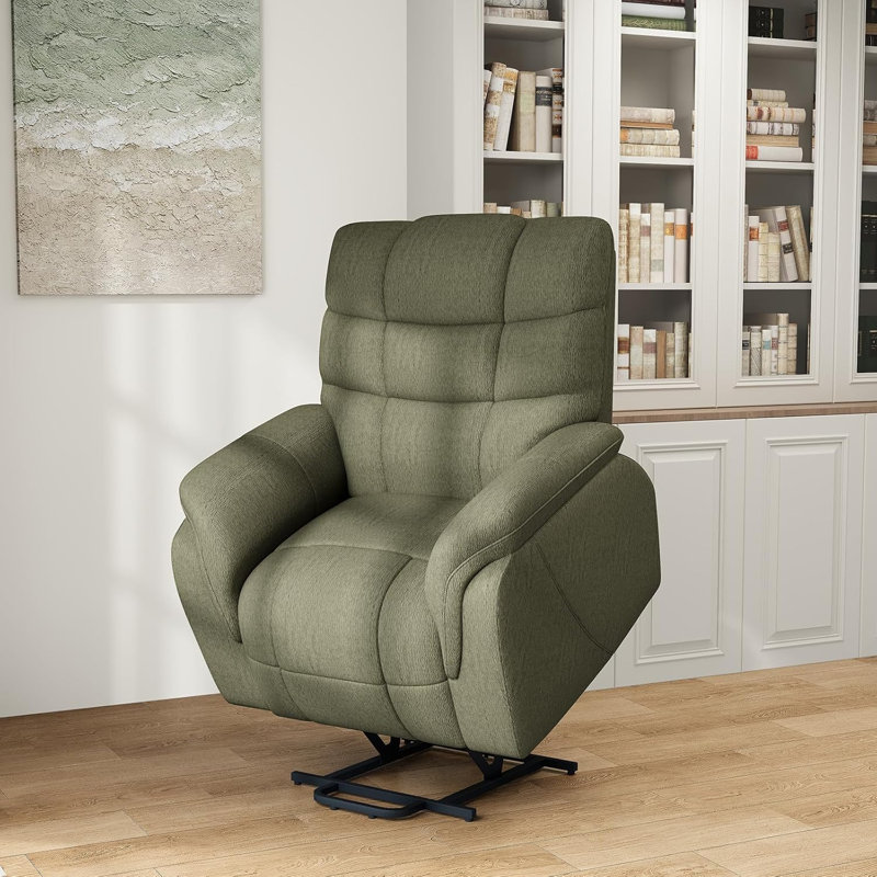 Power Lift Recliner Chair with Remote Control, Anti-Slip Chenille Fabric, Lift Assist for Elderly, Tool-Free Assembly, 350 lb Capacity