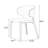 White Solid back side Chair(Set of 2)