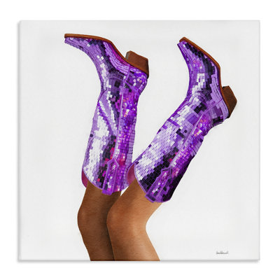 Purple Glam Cowgirl Boots Canvas, design by Amanda Greenwood