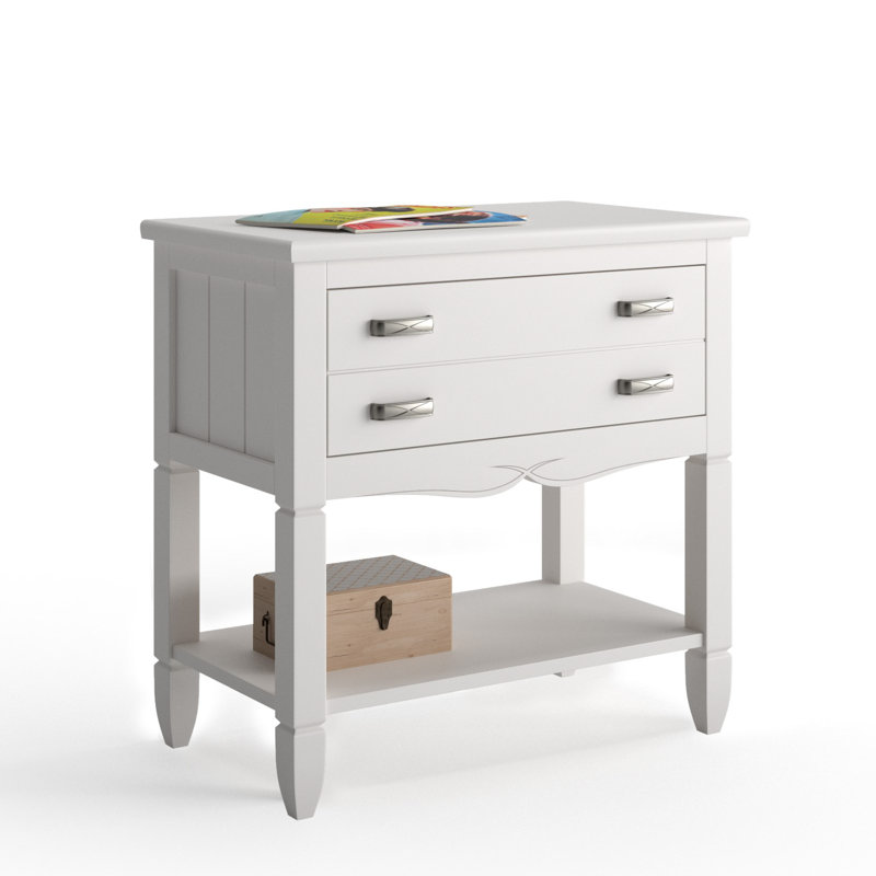 Quackenbush 70cm W Solid + Manufactured Wood Bedside Table