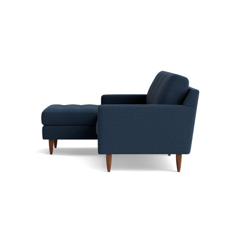 MCM Chaise Sectional, Performance Weave - Navy, Left Hand Facing