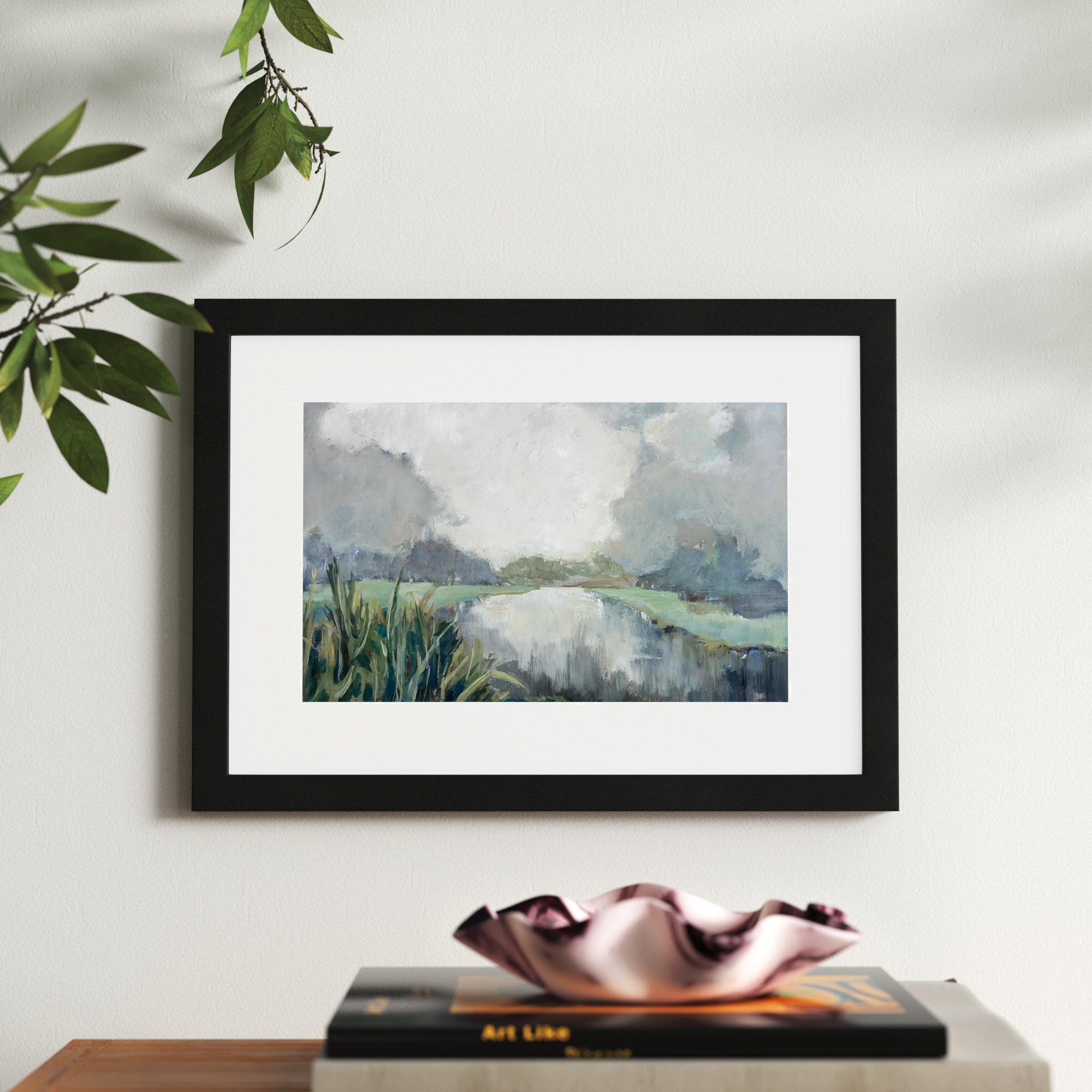 Passage by Mary Parker Buckley, Black, Framed Print, 13" H x 18" W