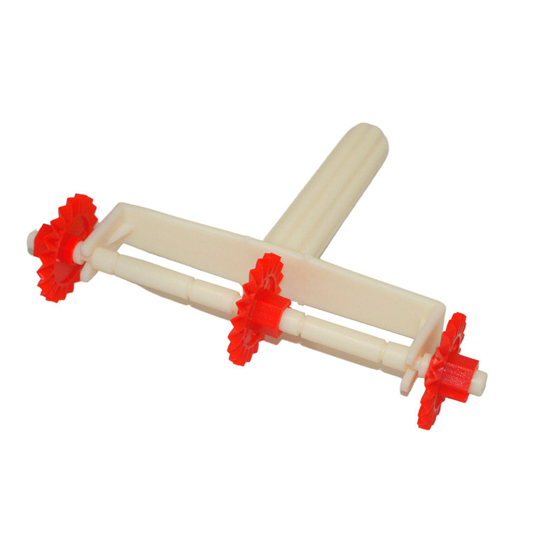 OVENTE Ravioli Pasta Roller Cutter with Removable Wheels, Compact Kitchen Tool and BPA-Free Slicer for Fresh Homemade Dough for Cooking Noodle, Baking Pastry, Cookie or Brownie, Red ACPPA7100R