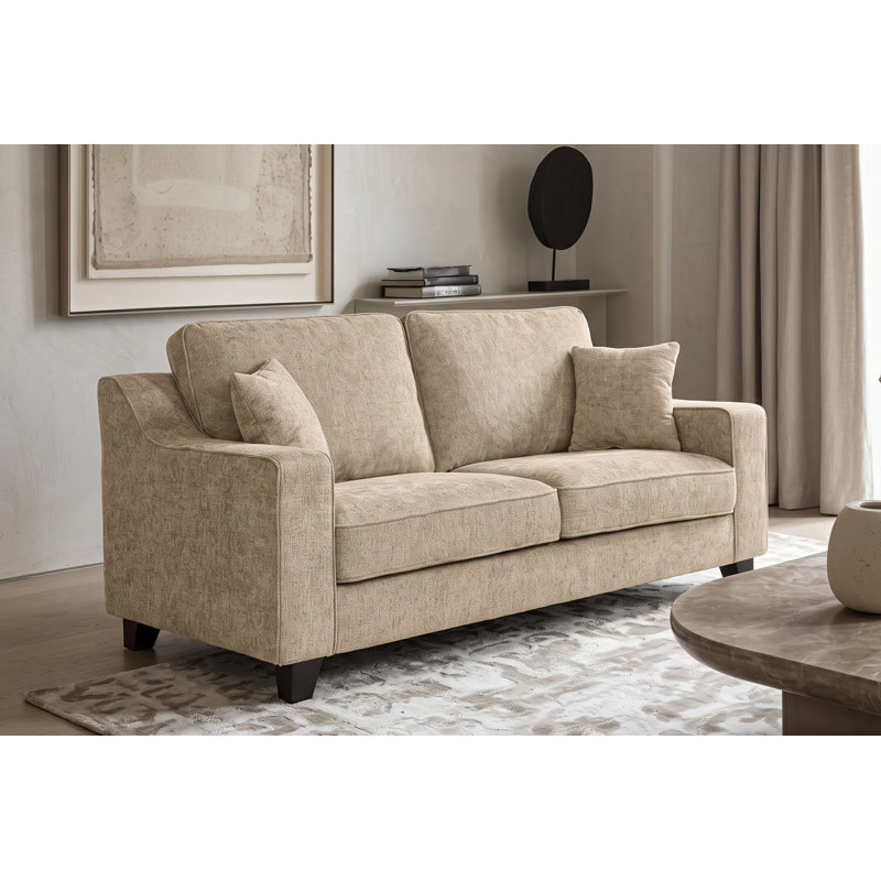 Housley 2 Seater Chenille Sofa, 2, Beige