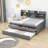 Beckwourth Full Size Wooden Platform Bed with Shelves and 3 Drawers,Twin Size Trundle-354016129