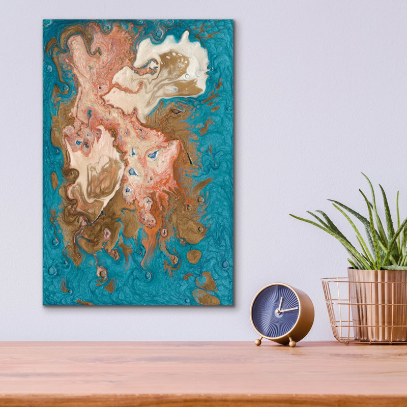 Art mural en verre épique «Reef 2» par Alicia Ludwig, H 16 po x l 12 po x P 0,13 po
