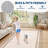 2x6 Washable Neutral Runner Rug – Minimalist Bordered Print, Non-Slip TPR Backing, Soft Thin Mat for Entryway, Kitchen (Black)-1887713013