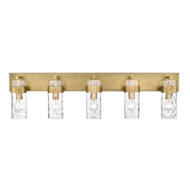 Aultman 5 - Light Dimmable Vanity Light, Rubbed Brass