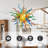 4-light Modern Artistic Hand-blown Glass Sputnik Chandelier