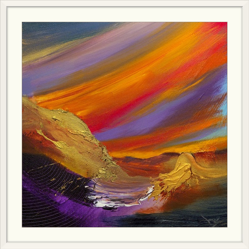 Kirandip Modern & Contemporary, 28" H x 28" W x 1" D, White Framed
