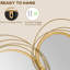 Gold Decorative Wall Art With Metal Mirrors - 3D, 42.25"X22 3D Decor For Bedroom And Living Room,