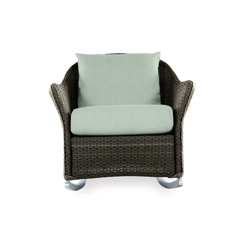Weekend Retreat Outdoor Rocker Chair, Mink, Bamboo Bay Sky