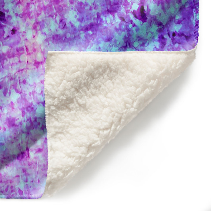 Couverture sherpa doux à rayonnement orchidée, l 51 po x L 60 po