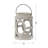 7.1X7.1X9.6" Gray Cement Lantern With Oval Cut-Out Design, Indoor Outdoor Garden Decor (Without Candle)