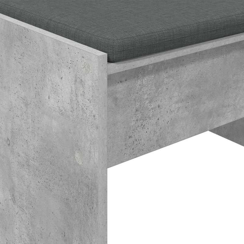 Bench, 40cm H x 63cm W x 38cm D, Concrete Grey