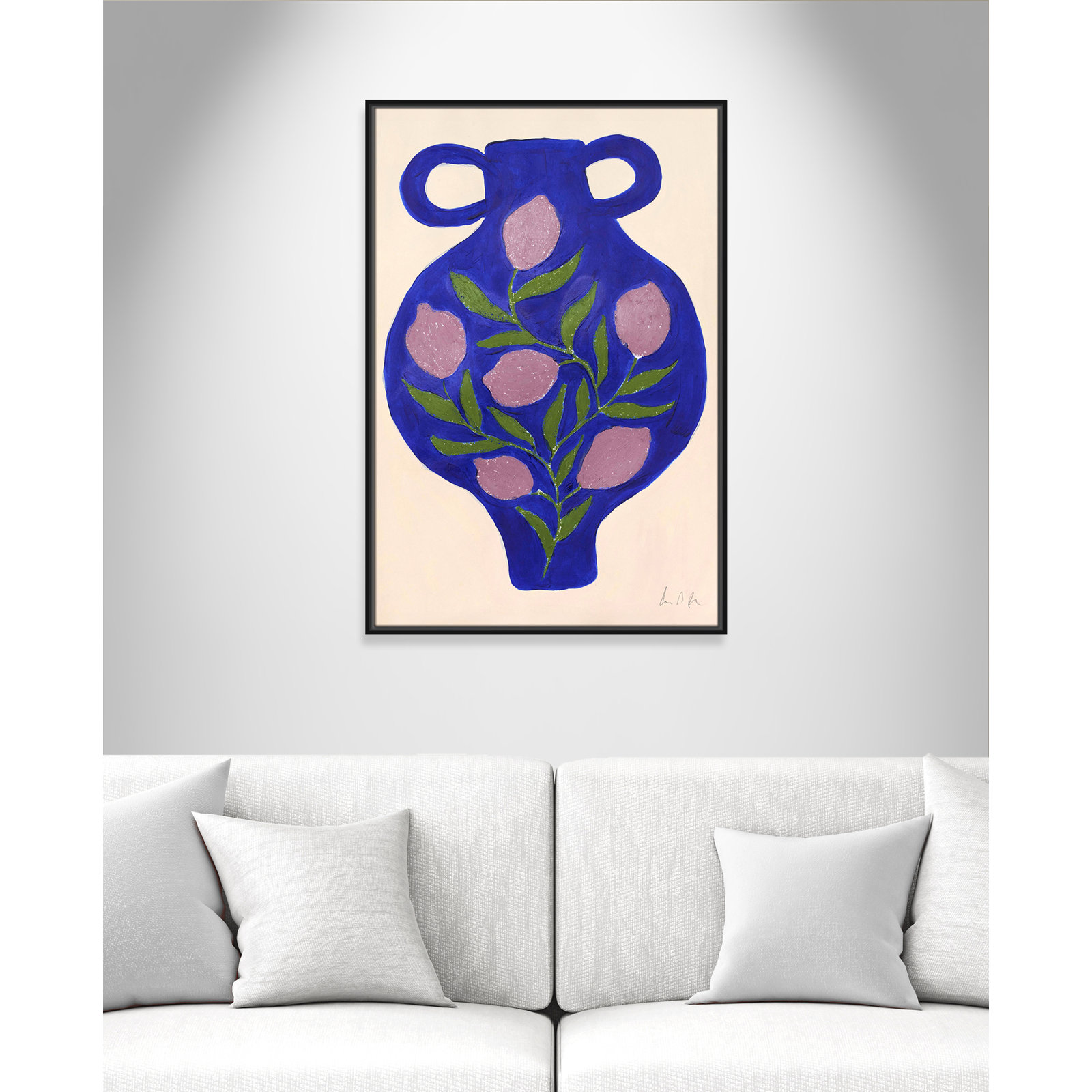 Vase No. 03 Print by Camilla Bergqvist, Black, 37.5" H x 25.5" W