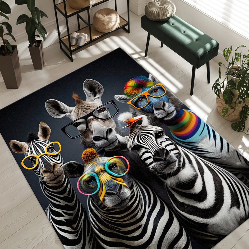 Exquisite Floral Printed Non Woven Thin Type Rug Ideal for Infusing a Touch of Elegance into Your Interior Decor