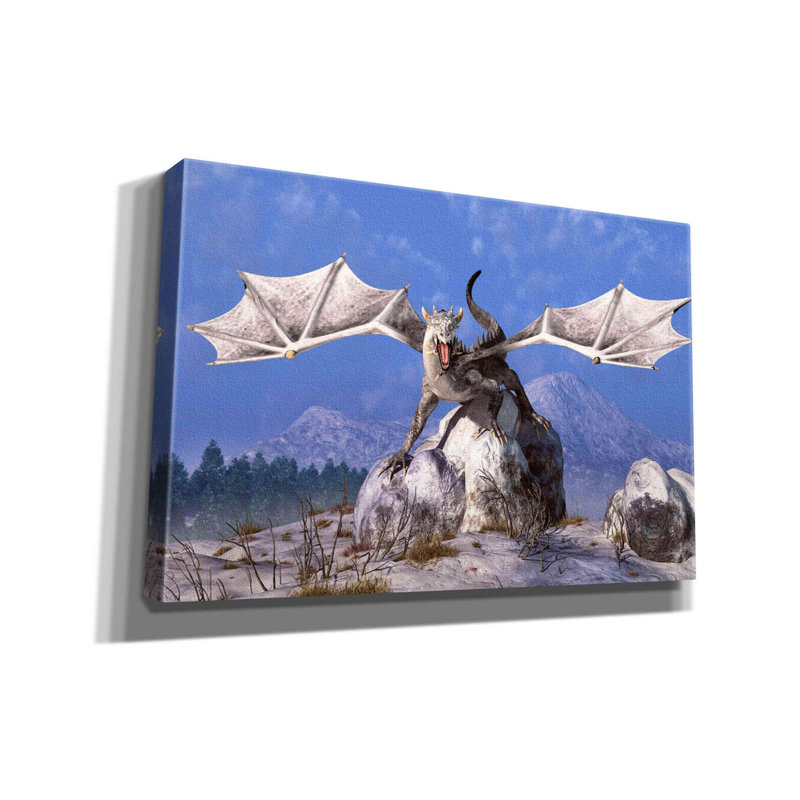 «Aponi White Dragon» par Daniel Eskridge, H 12 po x l 18 po x P 0,75 po