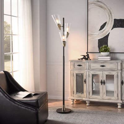 Mercer Floor Lamp - Pesch Gold & Black