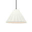 Radiance - luminaire suspendu cannelé 1 lumière - Bisque - noir mat - l 10,75 po x H 7 po - ampoule remplaçable - cordon noir-1582569227-1582569240-1582569235