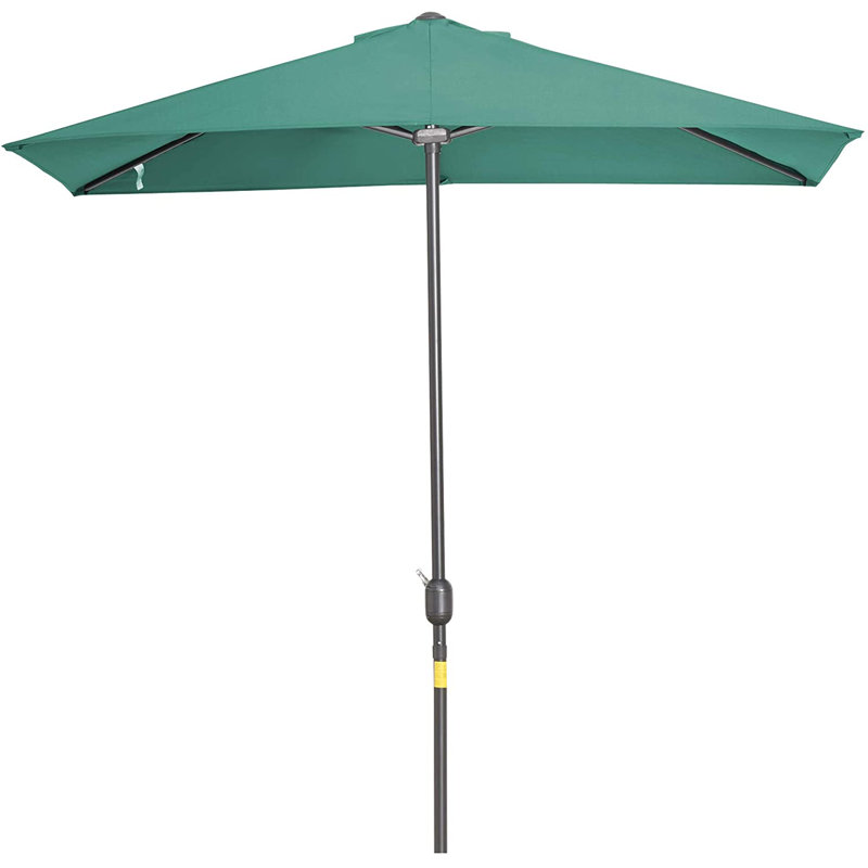 Aarthi 230cm X 130cm Rectangular Market Parasol, Green