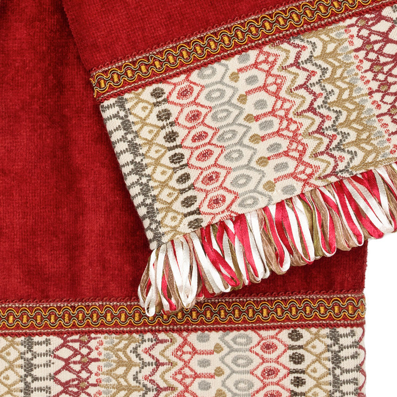 Ensemble de serviettes de bain 3 pièces, Rouge