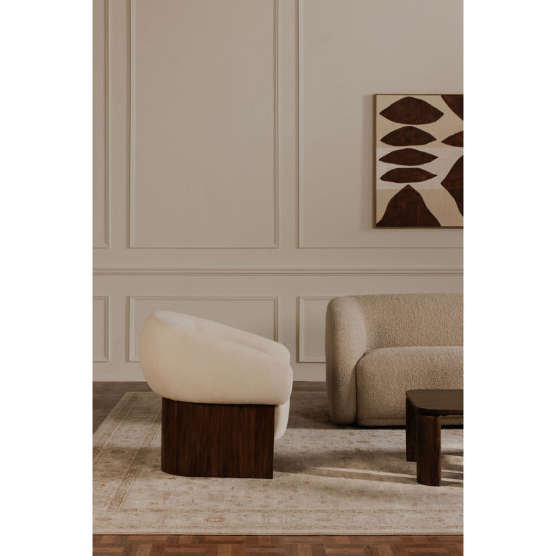 Otto Armchair, Cream Polyester
