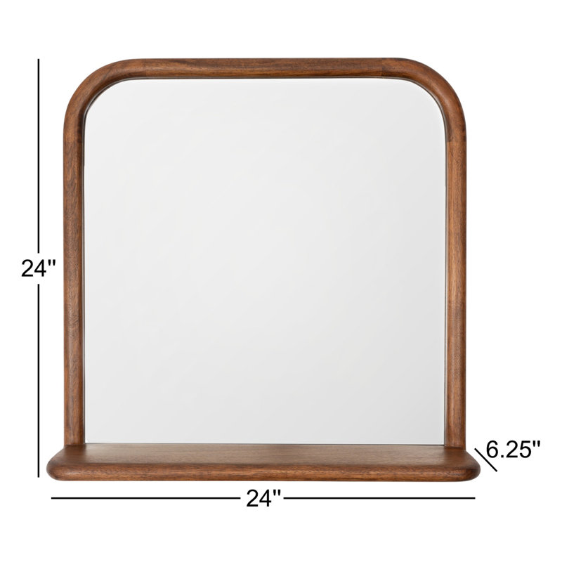 Miroir d'appoint mural Charlemont, Noyer