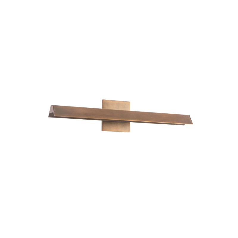 Galleria 15-in Brass dimmable LED Wall Sconce, 23-in, Antique Brass