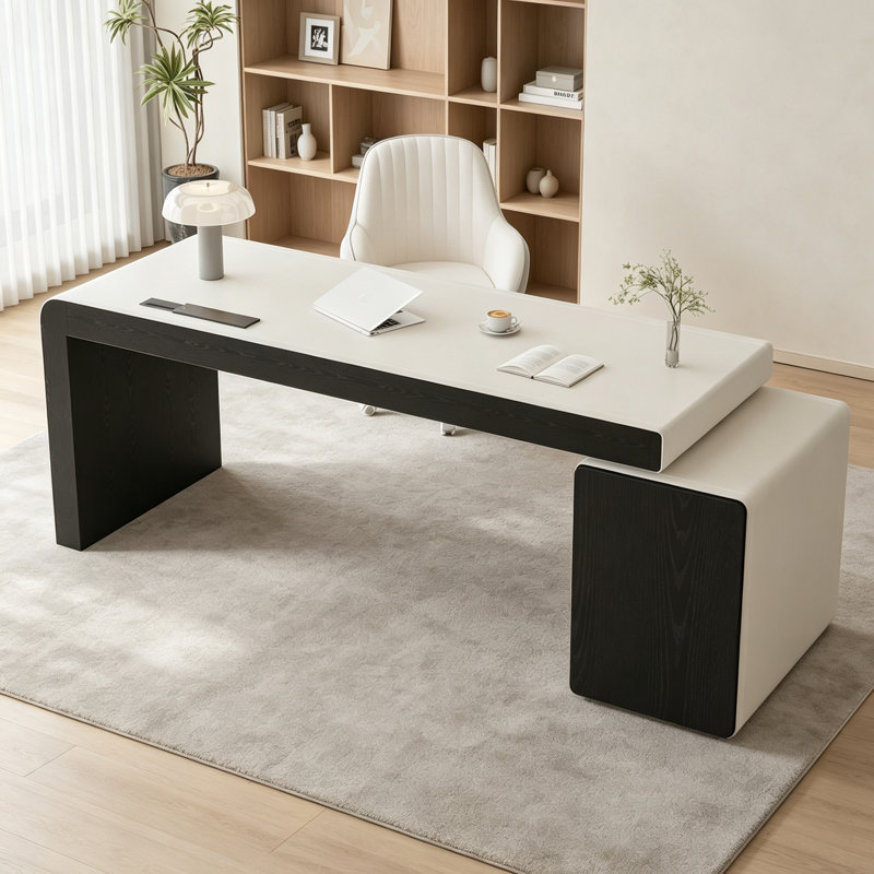 Bureau de luxe de style moderne, H 30,31 po x l 62,99 po x P 23,62 po