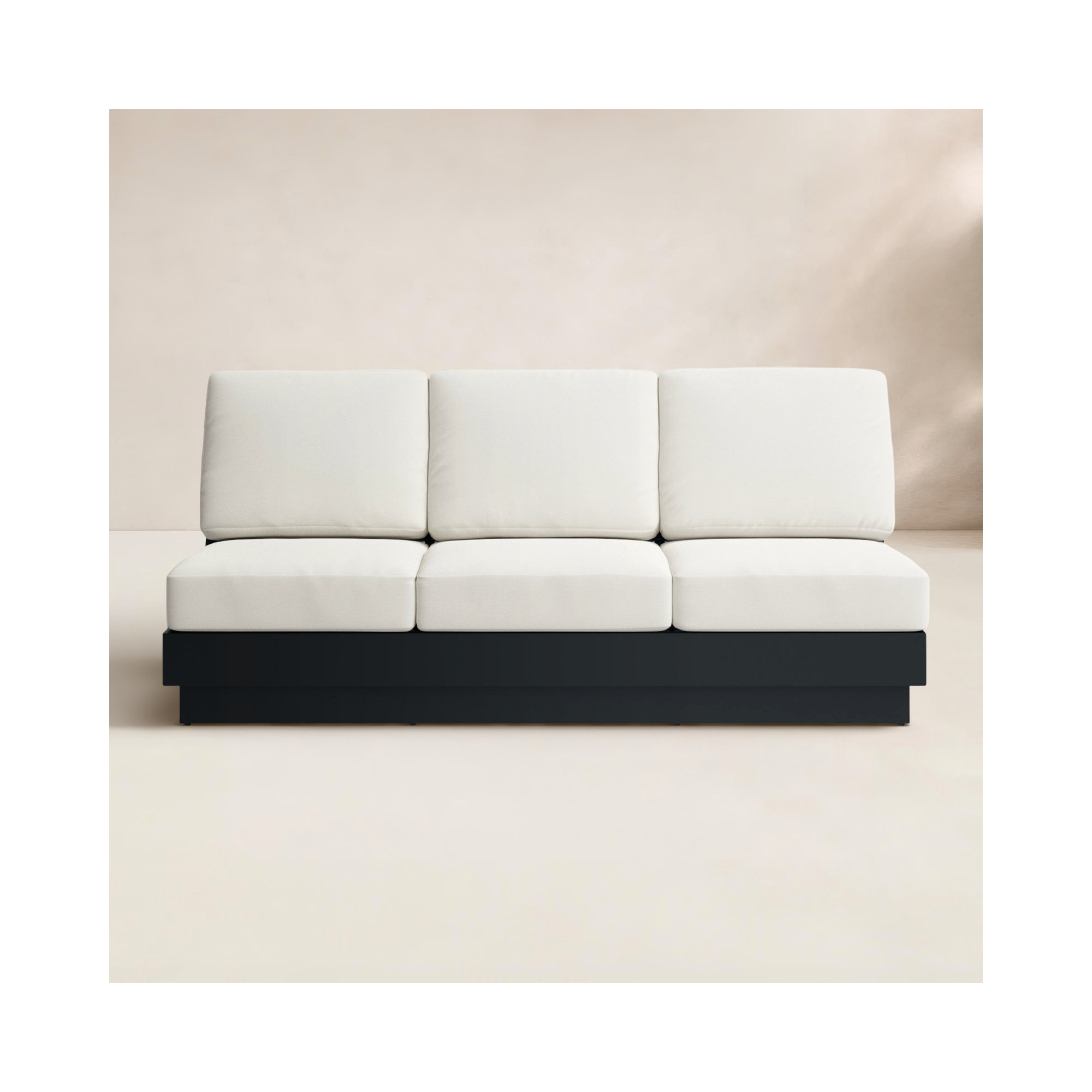 Lucca Metal Outdoor Sofa with Sunbrella Cushions