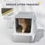 Extra Large Stainless Steel Cat Litter Tray with Scoop Flip Top