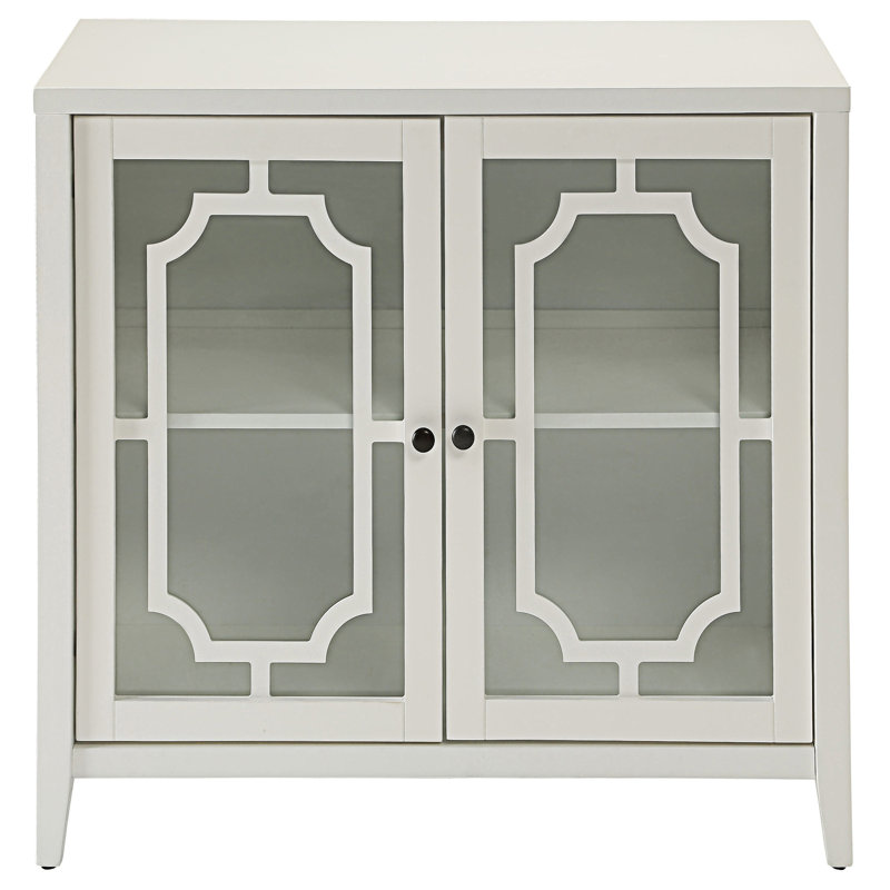 Console blanche avec 2 portes