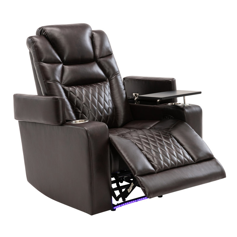 Fauteuil inclinable Power Motion, Similicuir brun