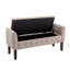 Banc de rangement en tissu Anvee avec pieds en bois d'hévéa-731248480